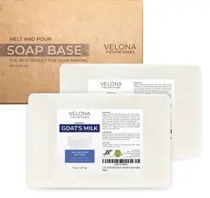 10 LB - Goats MILK Soap Base by Velona | SLS/SLES free | Melt and Pour | Natural Bars For The Best Result for Soap-making
