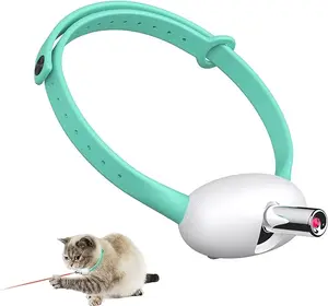 Automatic Cat Toys with LED Laser Light, Upgraded Lengthened Light Head, Interactive Toys for Indoor Cats,Wearable Electronic Collar for Kitten, Rechargeable