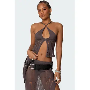 Jaynie Distressed Knit Top