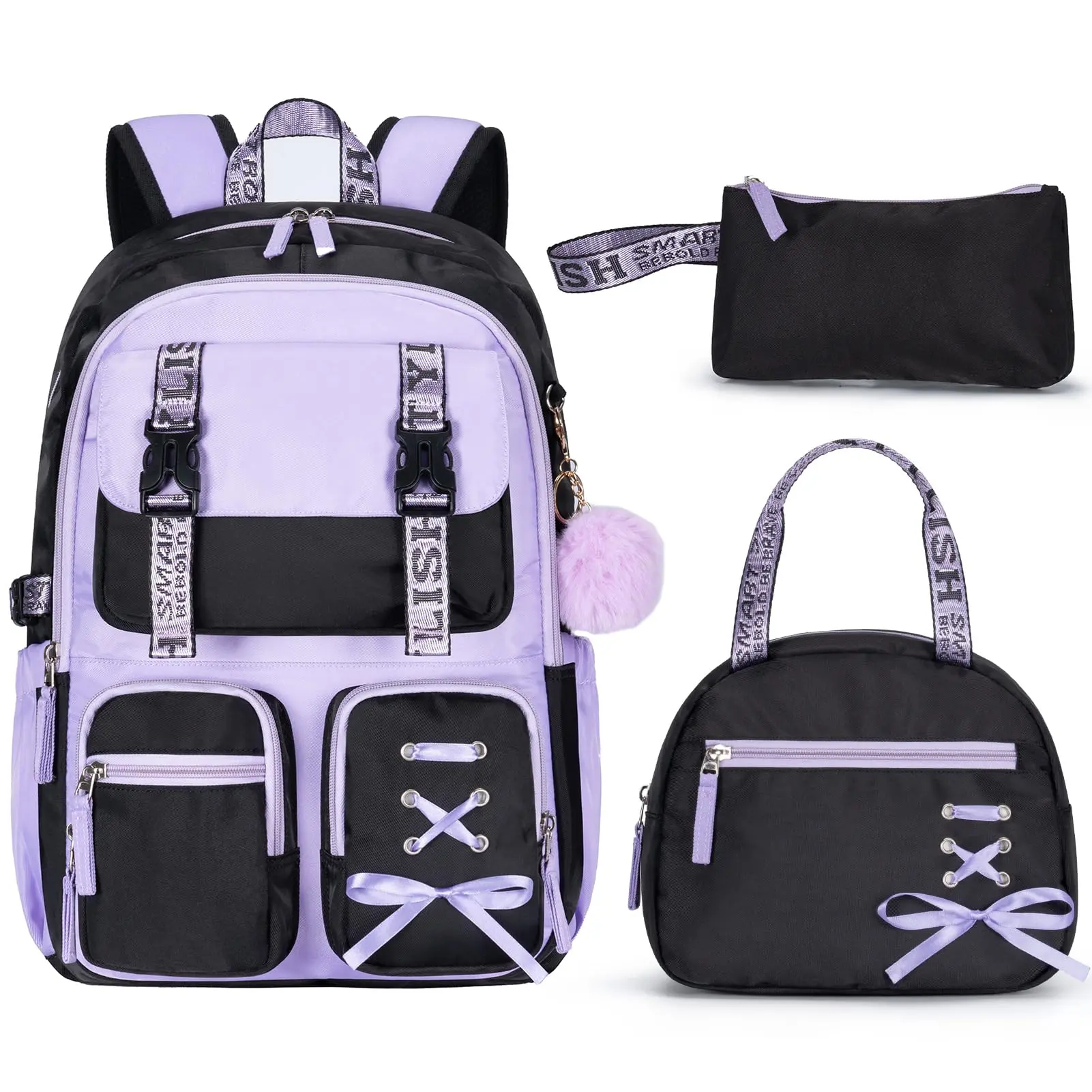 C6 Shoelace-Black Purple
