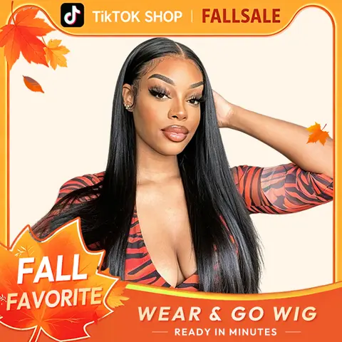 WIGFEVER Thick Virgin Human Hair Glueless Lace Front Wig - Unisex Wear-And-Go Long Sturdy 3s Straight Wig, Deep Side Part, Stretch Secure Strap Hold for Black Girls, Natural Hairstyles