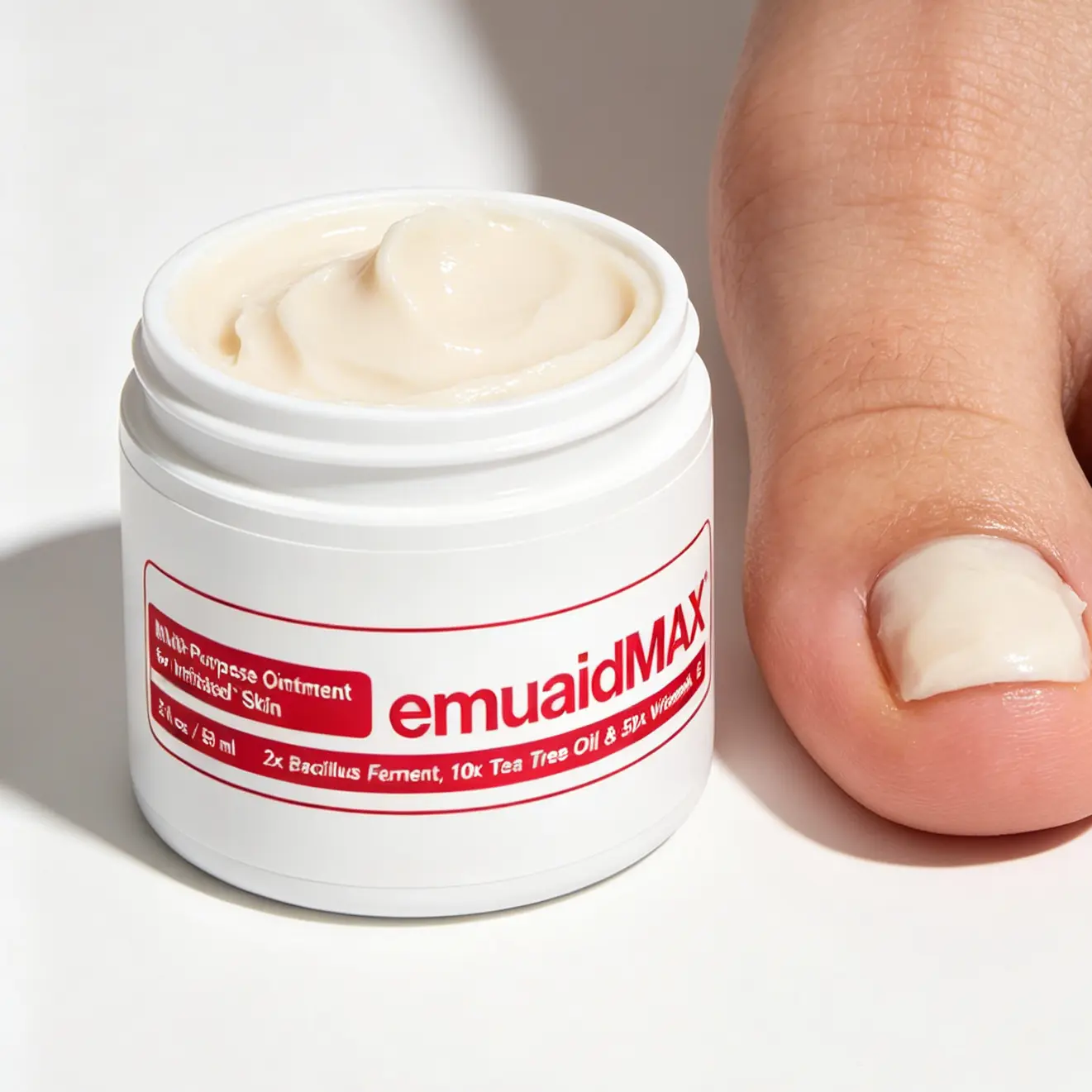 Multi-Purpose Ointment | Fast Relief for Toenail Irritation, Athlete’s Foot & Dry Cracked Skin | Natural Tea Tree & Vitamin E