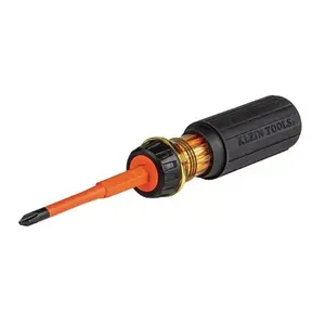 Klein Tools  2 in 1 Insulated Flip-Blade Screwdriver - 0.25 in.