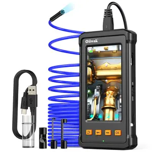 Oiiwak Automotive Endoscope Camera with Light, 5.5 mm Borescope, 4.3" IPS Screen HD Digital Inspection Camera, IP67 Waterproof Camera - 3.5 m/11.5 ft for Automotive Colorful Cable Equipment Lens Micro Multicolor Car Scanner Fixed Vehicle