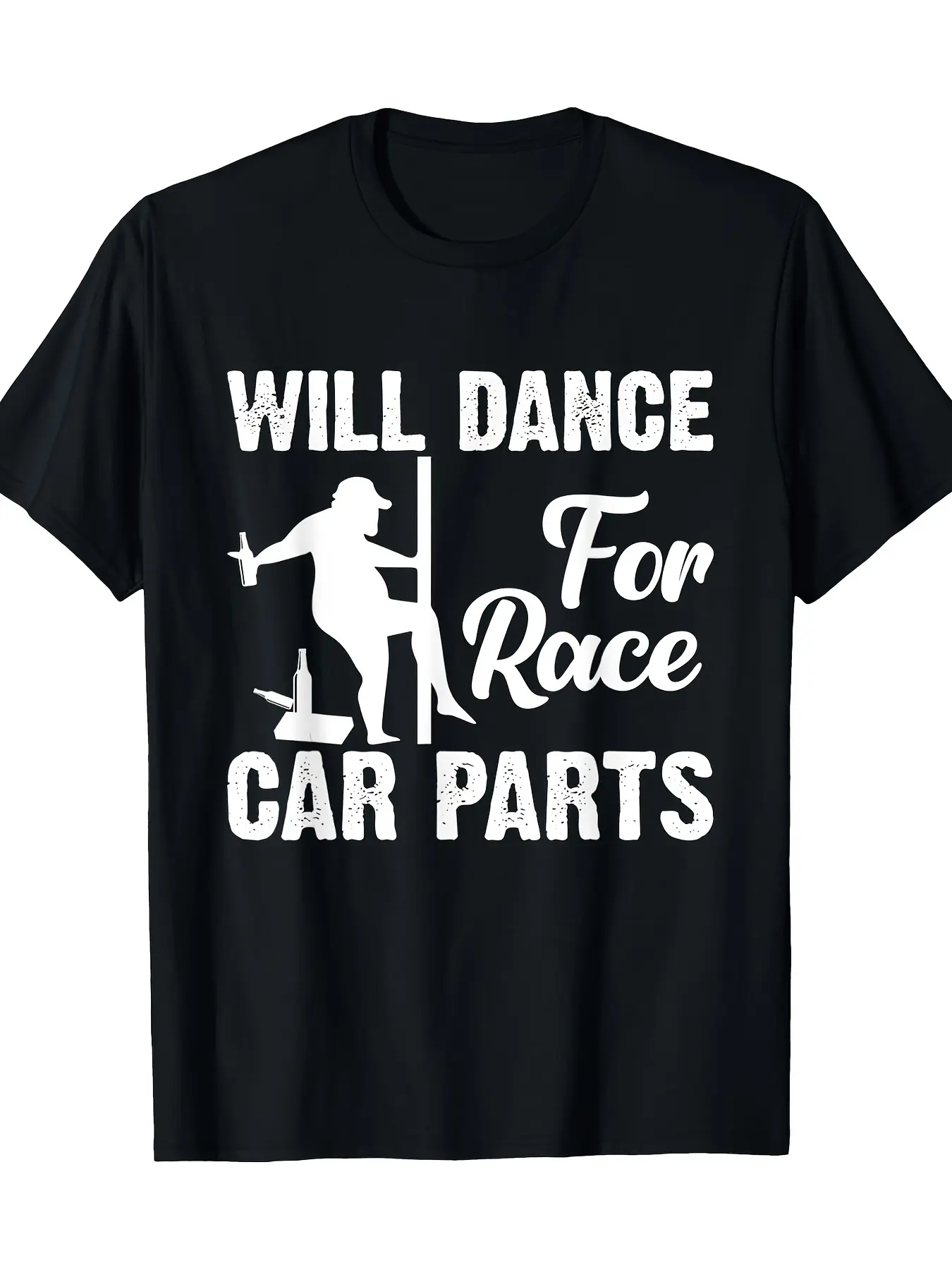 Humorous T-Shirt for Dirt Track Racing Featuring Stock Cars, Made of  And Weighing 220G