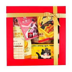 BESTORE Chinese New Year Gift Box - 10 Assorted Snacks, 1060g | Cat Paw Cookies, Candied Walnuts, Dried Tofu Skin, Festive Treats for Spring Festival
