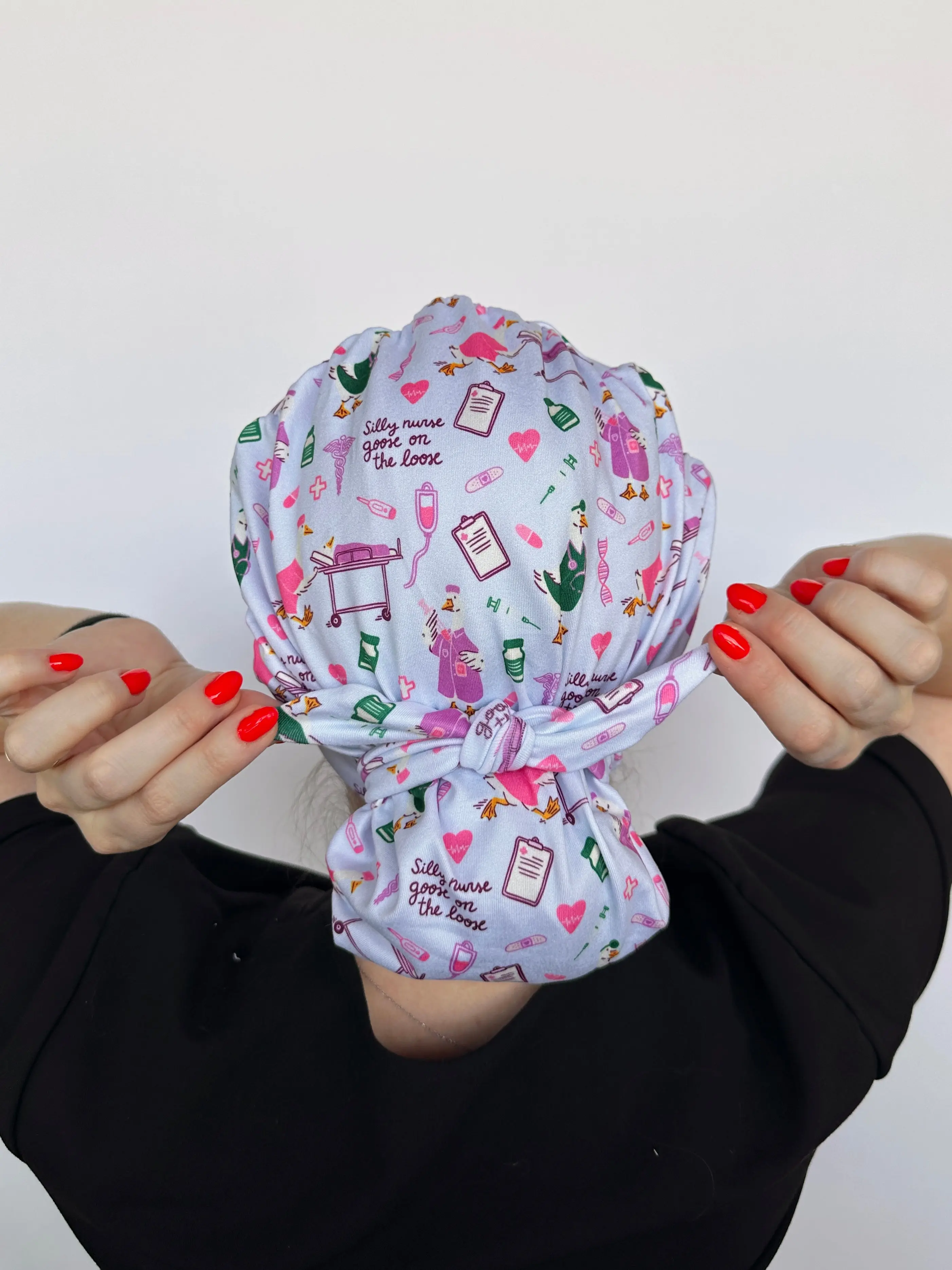 DuoStyle Scrub Hat - Silly Nurse Goose