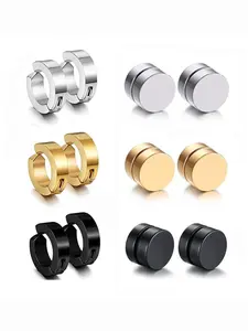 Magnetic Ear Clips, Earcuff, Stainless Steel Earrings for Women & Men, Fashion Jewelry for Party, Daily Clothing Decor, Trendy All-match & Exquisite Jewelry for Birthday Gift