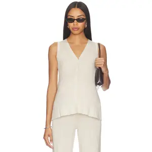 HATCH The Knit Nursing Tank Top in Oat Melange