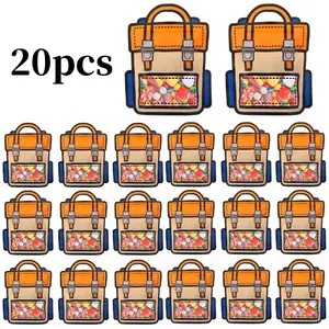 20 Piece Resealable Ziplock Seal Bag Plastic Hand-held Packaging Bag High-end Feeling Handbags Orange Beauty Personal Care 7"x8.25" Multipurpose Design for Gift Bags Party Favors Snacks Treats Lunch Home School Accessories