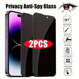 Privacy Tempered Glass Protective Screen Protector Accessories For iPhone 17 17Air 17 Pro 17 Pro Max iPhone 16 15 14 13 12 11 ProMax Full Coverage Anti Spy HD Clear