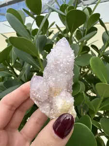 Rare Sparkling Spirit Quartz Cluster | Amethyst Druzy Crystal | High Energy Healing Stone