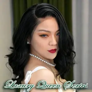 FF WIG Ocean Wave Raw Human Hair Glueless Wig 14 Inches 9*6 Pre-Cut HD Lace 18 inches 7*5 HD lace 250% Density Natural Black Wear Go Wig with Special Drawstring