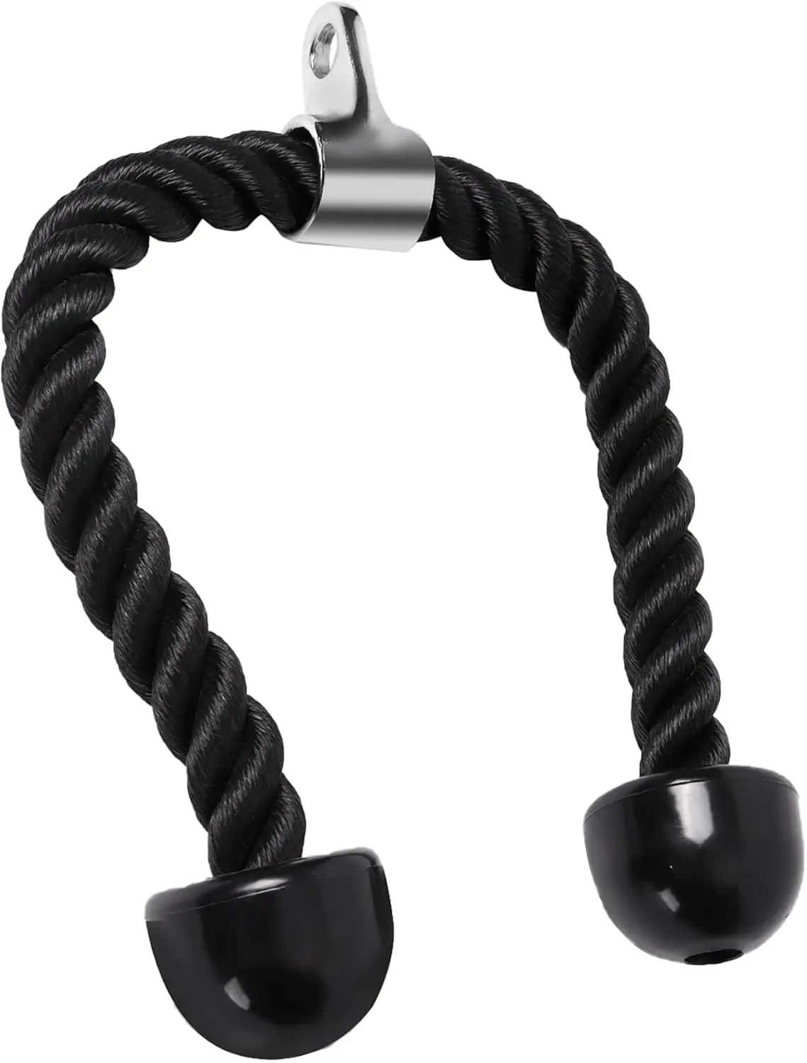 Tricep Rope Pull Down Cable Attachment - Easy-to-Grip TPR Grips, Textured Head, Eco-Friendly, Universal Hook for Cable Workouts, Gym Exercise, High-Load Cap., Functional, Unisex, Commercial Fitness Equipment Users, High-Density Construction, Home Gym User