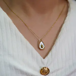 Avocado Mother Shell Necklace