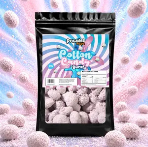 PowderPops Cotton Candy Gusher Bursts 6OZ - Sweet Viral Fruit Snack Candy 6OZ
