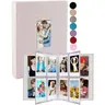 Beige Solid Color Rectangular Linen Front Window Mini Photo Album - 208 Vertical 2x3 Photo Slots, Organizer Storage, Home Decor, Below-Display Compatible, Fits Korean Pop Photocards, Fujifilm Instax Mini 7s/8/9/11, Polaroid Snap/PIC 300, Zip Printer
