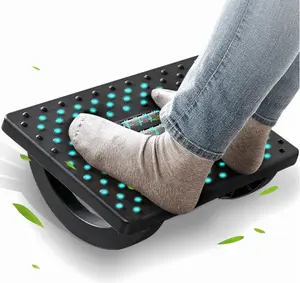 Foot Rest for Under Desk at Work - Ergonomic Foot Stools for Under Office Desk - Rocking Footrest with Roller Massager - Leg Rest for Chair, Computer Gaming - Promote Leg Circulation