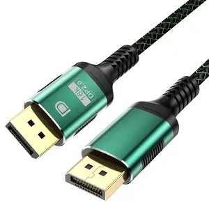 DisplayPort 2.0 Cable 3Ft, Display Port Cables 16K@30Hz 8K@60Hz 4K@240Hz, DP to DP Cord 80Gbps Support HDR10 HDCP DSC 1.2a Compatible FreeSync G-Sync Video Gaming Monitor Graphics Card