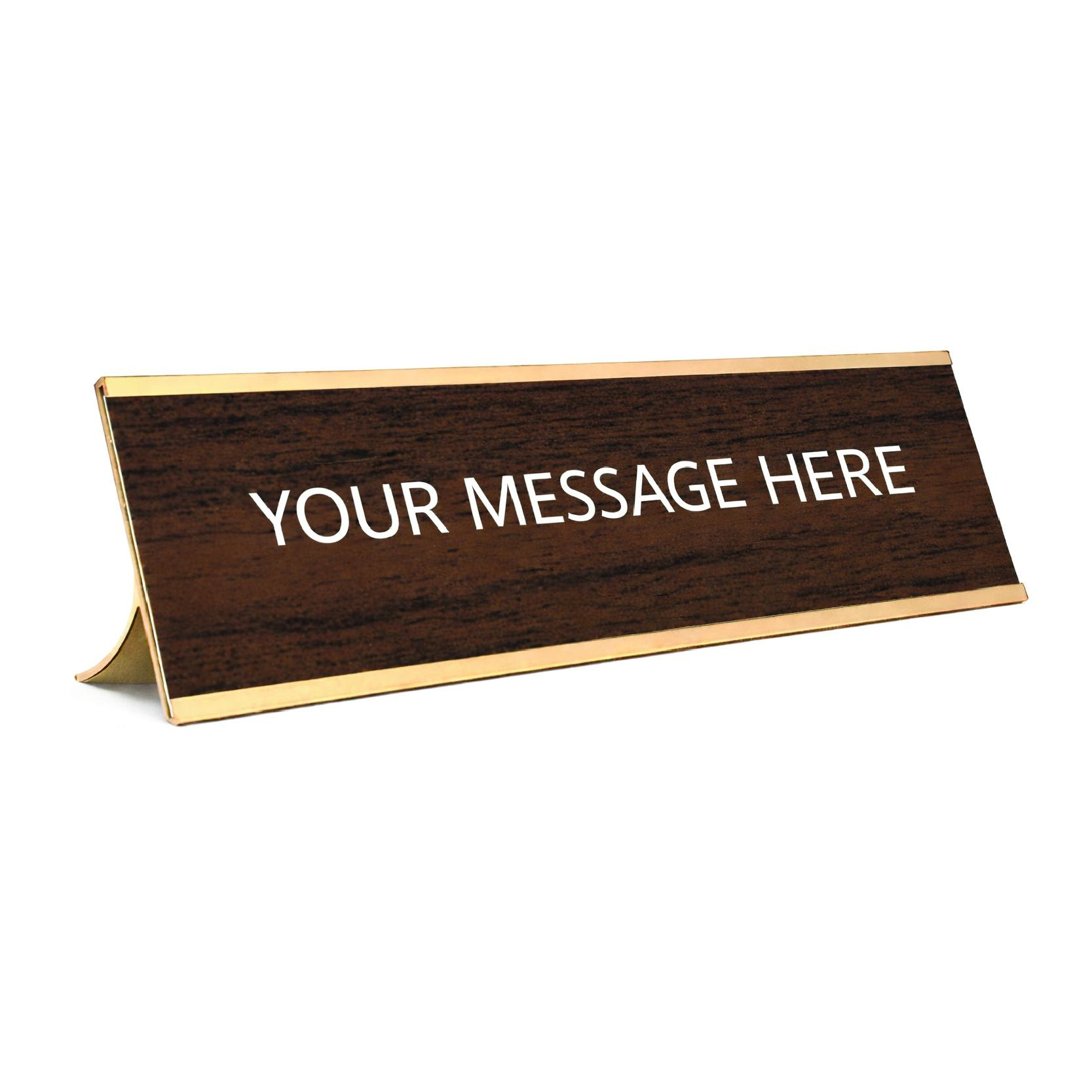Custom Gold Desk Name Plate – Personalized Office Name Plate – Professional Desk Sign 8"x 2"
