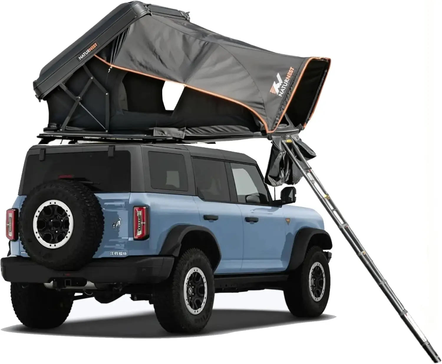 Naturnest Rooftop Tent Hard Shell, Easy Set Up Pop Up Large Tent for 2-4 Person Camping, Waterproof UV-Resistant Blackout Privacy 4 Season Tents for Truck, Jeep, SUV, Van, Trailer - Sirius 2 Series