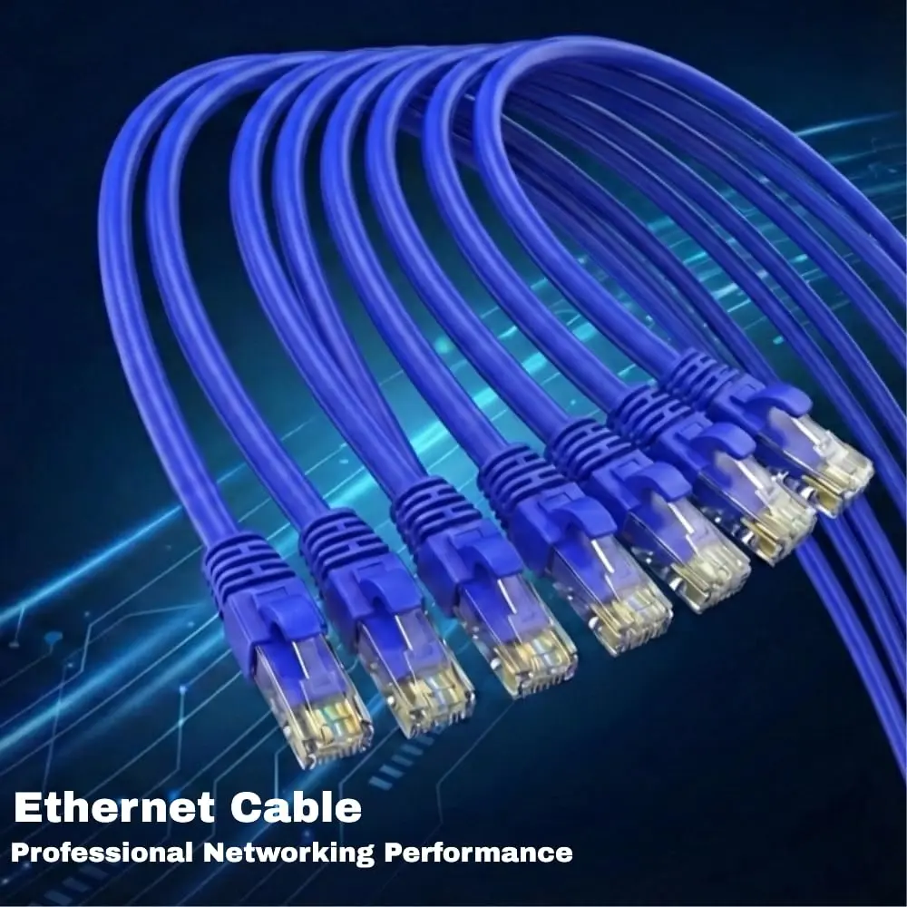 Zoobla - Cat8 SFTP Ethernet Patch Cord, 100% Pure Copper LAN Cable, Double Shielded, RJ45 Network Cable, 40Gbps, 2000MHz, Fluke Tested, PVC/LSZH Jacket