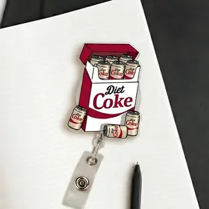 Diet Drink Cig Pack Badge Reel, Diet Soda Badge Reel, Nurse Survival Juice, Nurse Badge Reel, Diet Soda Lover, Caffeine Lover