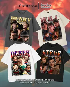 Stranger Things Character Crush Comfort Color Unisex TShirt For Fan, Henry Creel and Willl Byers Stranger Things 5 Retro Bootleg Shirt, Hawkins Fan Gift, Celebrity Crush