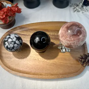 Polished Jade Stone Sphere Collections — Obsidian, Rhodochrosite Sphere for Elegant Home Décor with Calming Energy