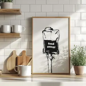 IV Bag Medical Quote Wall Art Poster Print, Nurse Affirmation Poster, Clinic Therapy Decor, Minimalist Positive Typography Print. No Frame