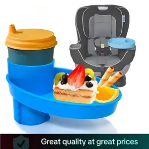 Car Seat Snack Tray, 360° Cup & Travel Tray for Car Seat, Booster, and Road Trip, Car Seat Attachment, Car Interior Accessories #
