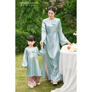 Mint Yen Thu Matching Family Ao Dai | Áo Dài Gia Đình O42