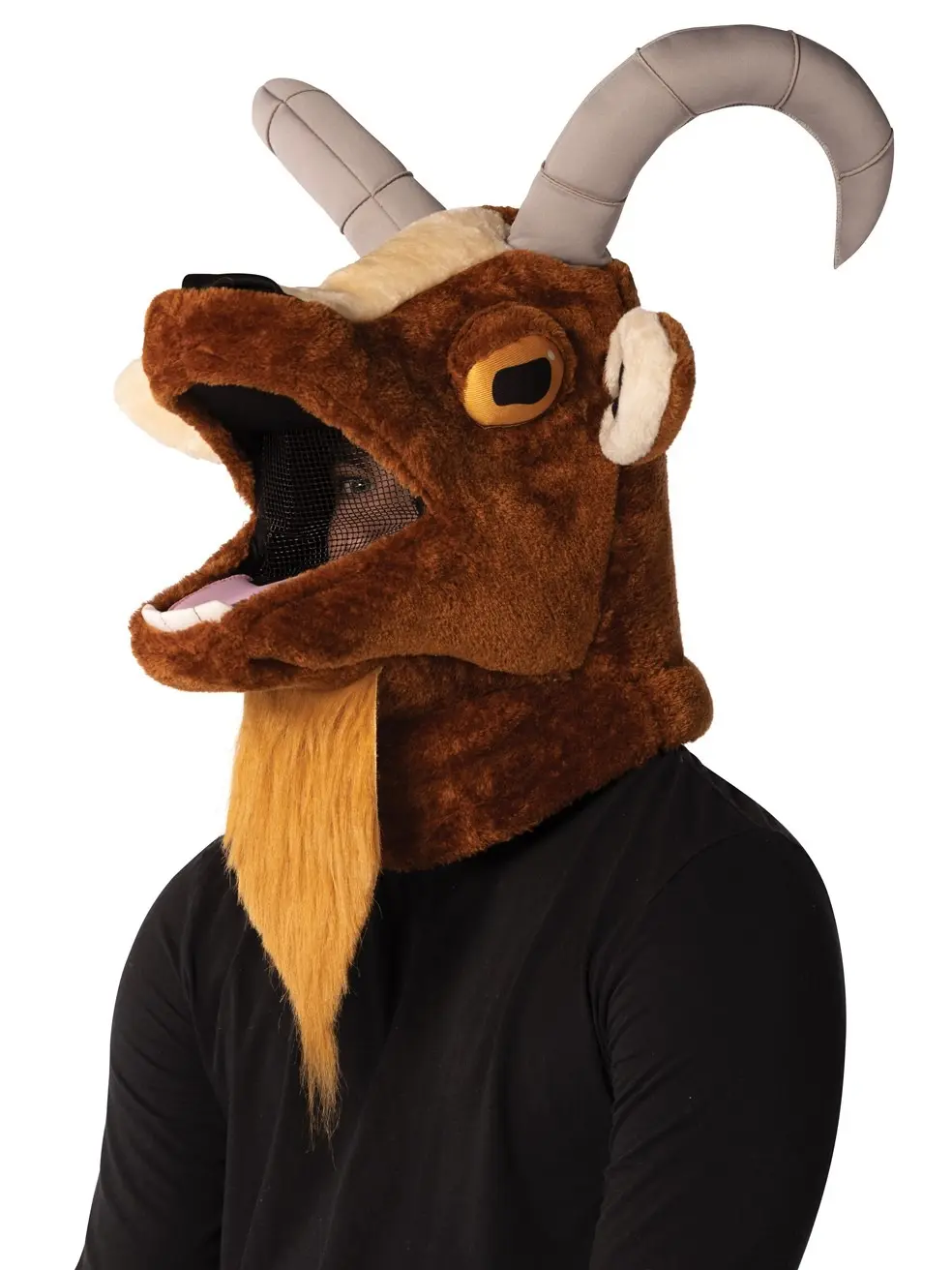 Goat Mascot Head Costume, Adult One Size