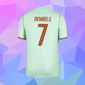 2026 France National Away Green 10# Mbappe 7# Dembele Short And Long Sleeve Soccer Jersey Fans Version