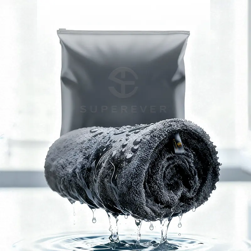 SUPEREVER Car Wash Towel - Single & Double Sided, Ultra Absorbent, Streak-Free Dry, No Scratches or Water Spots (Automotive Car Washing & Maintenance Accessory)