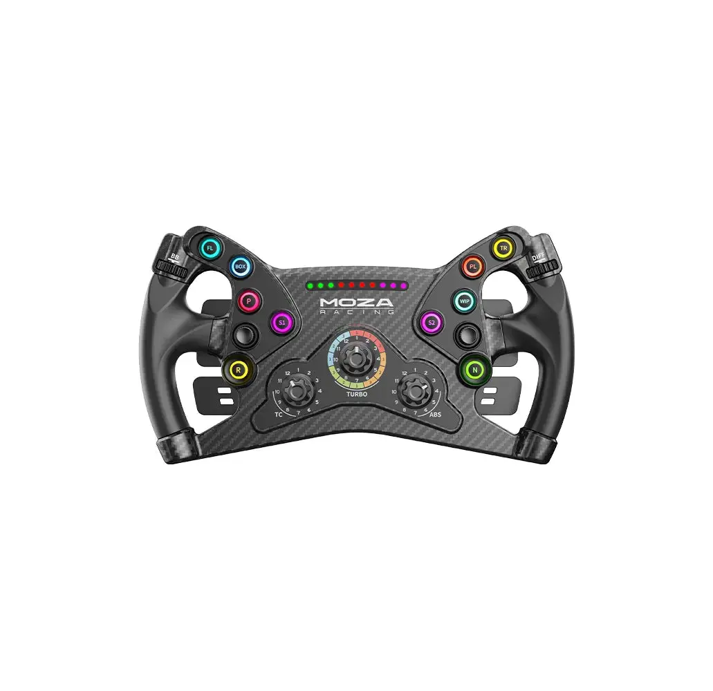 MOZA KS Steering Wheel 300mm Carbon Fiber Reinforced Composites TPE Rubber Grips RGB Buttons Hall Sensor Magnetic Paddles