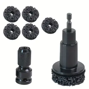 7-Piece Car Wheel HUB Rust Removal Set, Steel Rim Maintenance Tool Kit, Brake Disc Grinding Head, Hardened Plastic Versatile Use, Automotive Maintenance Tools