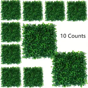 Artificial Grass Panel, 10pcs/set Faux Grass Wall Decor, Decorative Plants for Home & Garden & Wedding Party Decoration