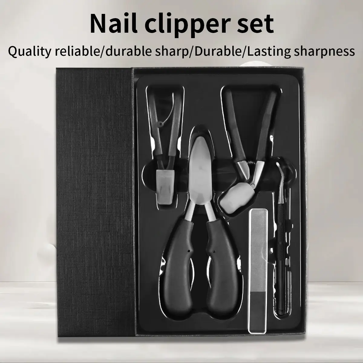 Manicure & Pedicure Kit, Professional 5-Piece Stainless Steel Nails Kit Set for Unisex Grooming at Home & Salon