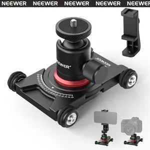 NEEWER SD001 Camera Slider Dolly with Ball Head & Phone Clamp NEEWER SD001 Camera Slider Dolly with Ball Head & Phone Clamp