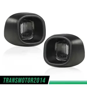 2Pc License Plate Light Rear Bumper Tag Lamp Fit For Chevy S10 GMC Sonoma Black G-PLUS