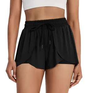 2 in 1 Flowy Running Shorts for Women Gym Yoga Athletic Workout Active Wear Tennis Skirt Skort with Pockets Butterfly Sweat Pants Spandex Cheer Skort Teen Girls Cute Trendy Clothes Summer,summerwins