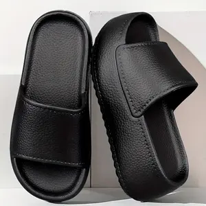Comfort Wedge Sandals - Elevated Platform, Solid Color, Slip On, Ultra Soft Sole for Walking Comfort - Perfect for Womens Vacation or Casual Outings