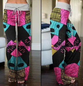 Patchwork Gothic Pajama Pants – Baggy Fit, Comfy Lounge Pants for Women