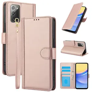 Galaxy Note20 Ultra & Galaxy Note20 Compatible Protective Smartphone Phone Case with Short Lanyard, Anti-Drop Wallet with Card Slot and Magnetic Flip Cover, Accessories