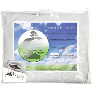 Size Buckwheat Pillow for Sleeping (20X30)-  Cooling Technology,   Cover w  Buckwheat Hulls Comfortable Sleep, Naturally Adjusts to