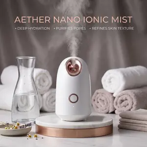 Facial Steamer - Professional Nano Ionic Beauty Products for Facial Deep Cleaning, Warm Mist Humidifier for Home Spa Self Care Products, Pore Unclogging & Sinus Relief ABS Skincare Tool
