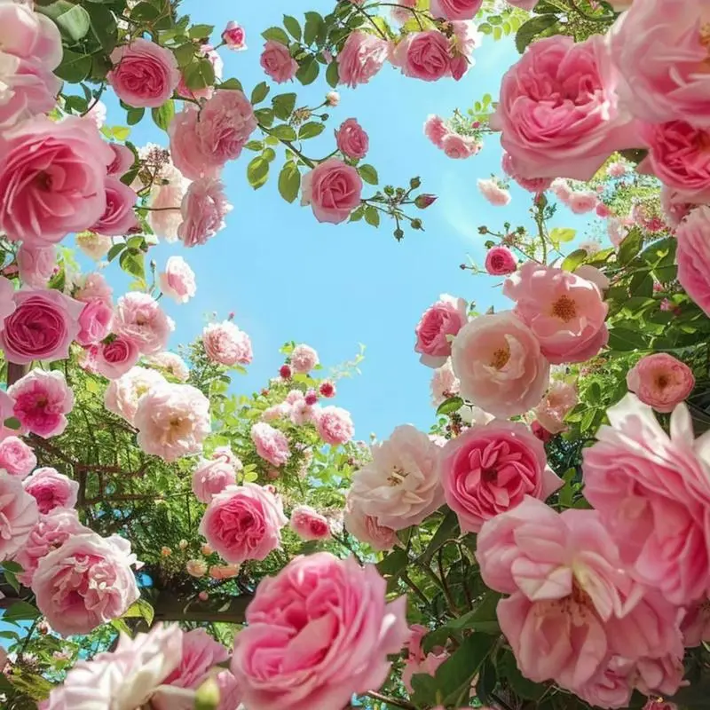 300 Climbing Rose Seeds – Garden Collection Pack, Mixed Color Blooms for Walls, Fences & Outdoor Spaces