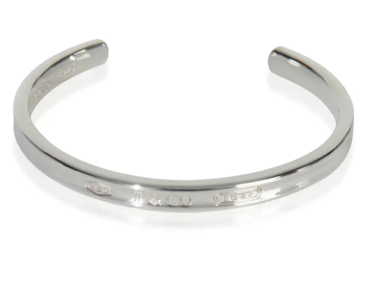 Pre-owned Tiffany & Co. Sterling Silver 1837 Cuff Bracelet