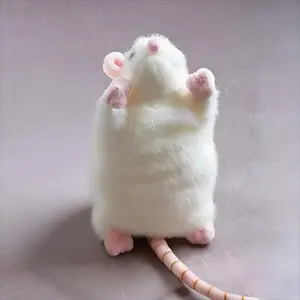 Cute Realistic Mouse Plush Toy, Lifelike Mouse Cuddly Stuffed Animal Model, Kids Birthday Gift, Collectible Doll, Decoration